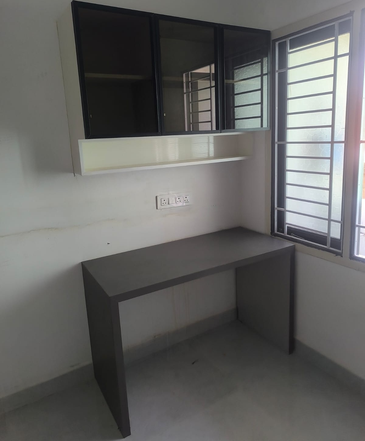Study table with wall cabinet